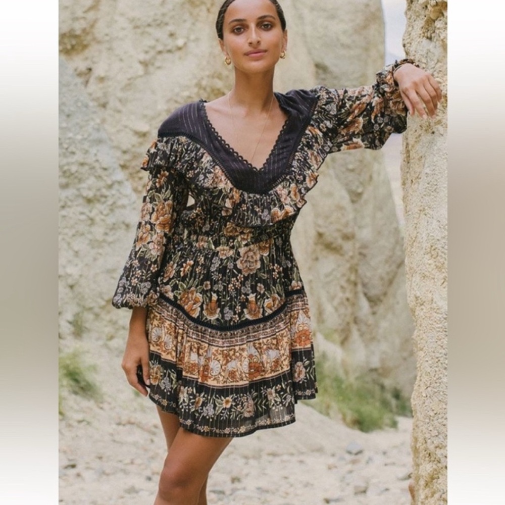 Spell mystic mini dress in night fall xs